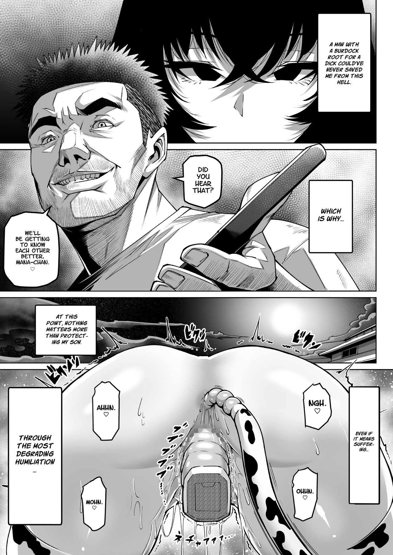 Hentai Manga Comic-Big breasted cow mom cuckold farm Mana Ushio 34 years old ~ Mother who was impregnated and kept as a livestock ~ 1-Read-49